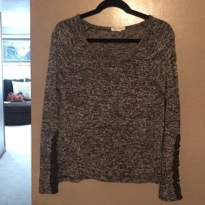 Heathered grey sweater